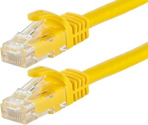 RJ45-3m UTP varjestamata kollane vask