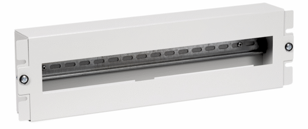 19" DIN rail paneel kaitsmetele kattega